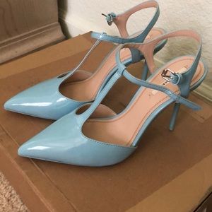 Zara pointy Blue heels